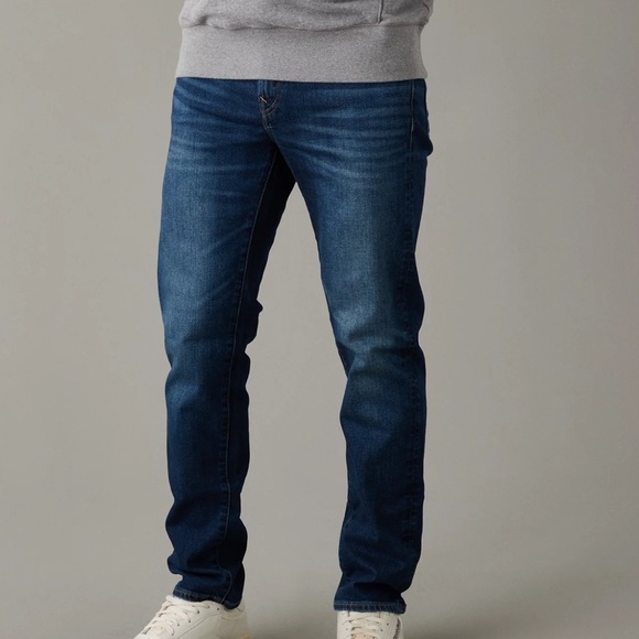American Eagle Men’s Airflex Slim Straight Jean - Picture 1 of 11